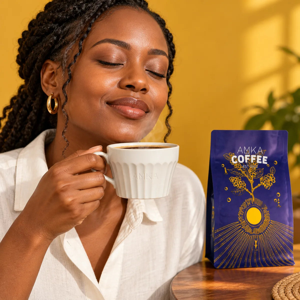 A cup of Kenya AA, enjoyed